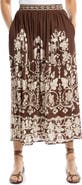 MAX STUDIO Floral Midi Skirt