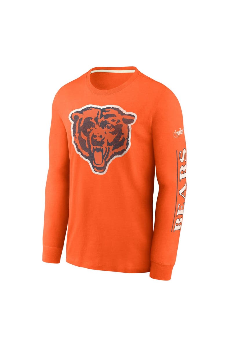 Nike Men's Nike Orange Chicago Bears Fashion Tri-Blend Long Sleeve T-Shirt, Alternate, color, 