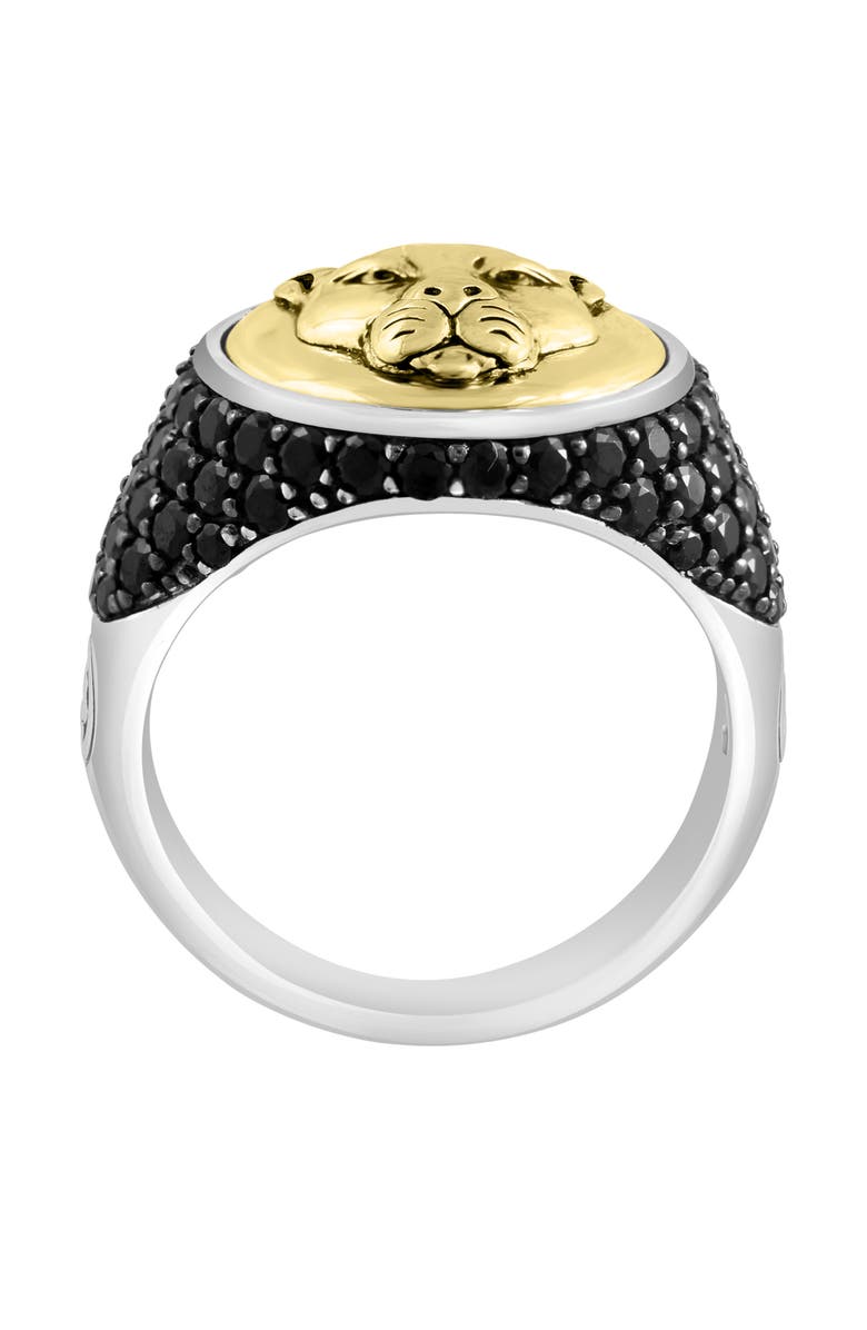 EFFY Men's Black Spinel Animal Two-Tone Ring, Alternate, color, 