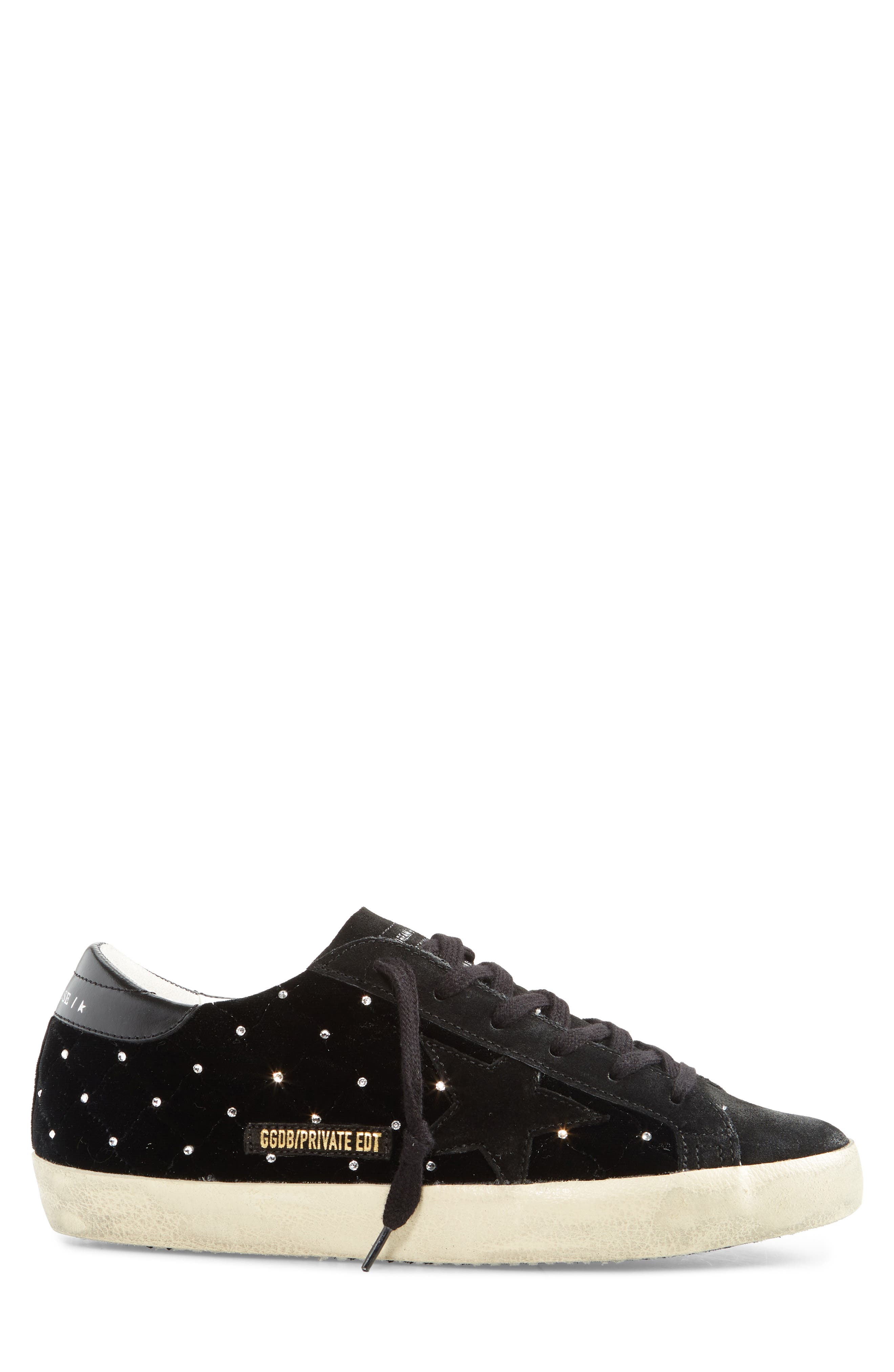 Golden Goose Super-Star Quilted Sneaker, Alternate, color, Black