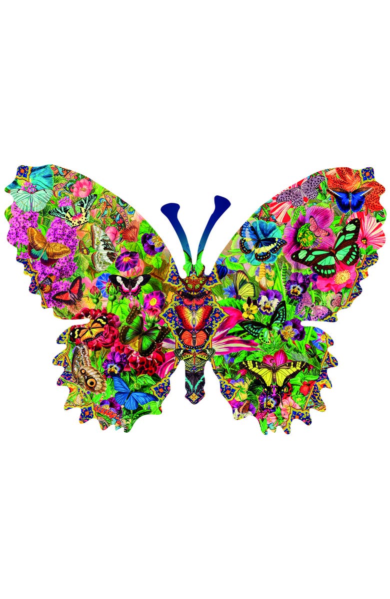 Sunsout Butterfly Menagerie 1000 piece Jigsaw Puzzle for Adults Special Shape, Main, color, 