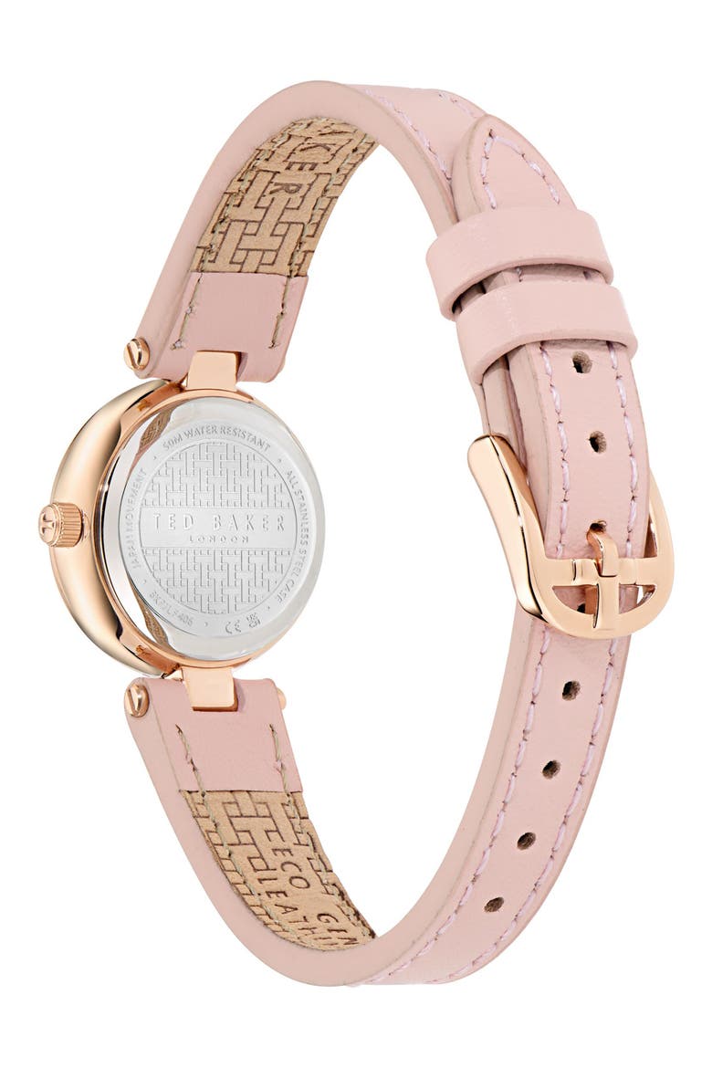 Jolyye Leather Strap Watch, 24mm, Alternate, color, PINK