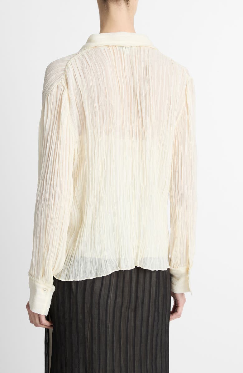 Vince Crushed Stripe Shirt, Alternate, color, Off White