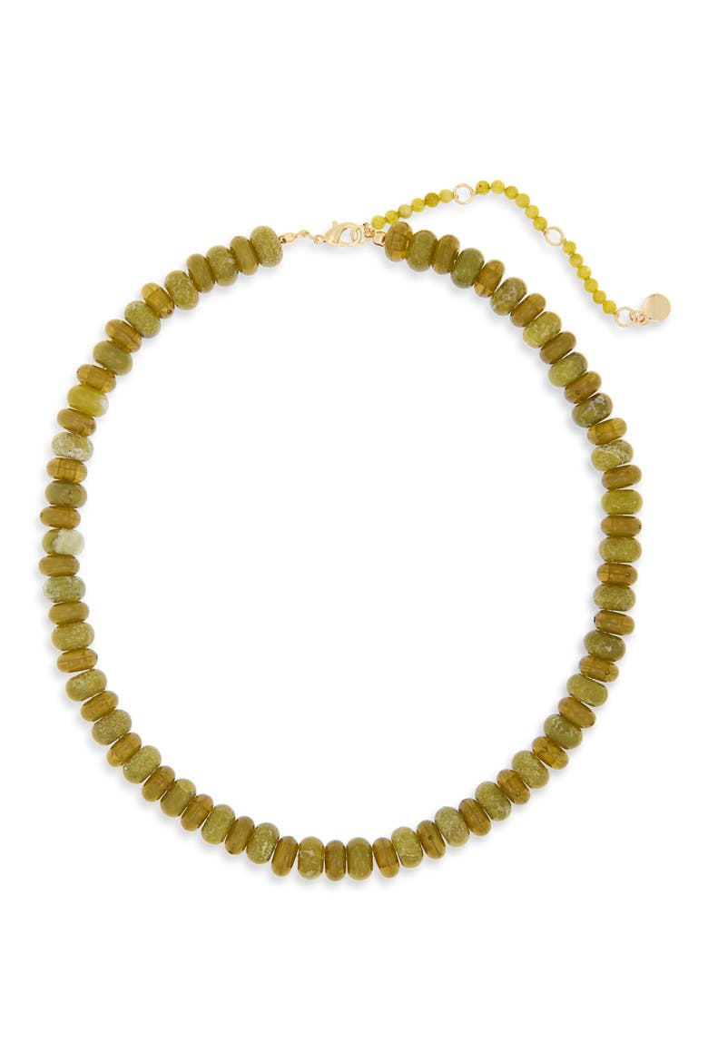 Joyce Semiprecious Stone Beaded Necklace, Main, color, GREEN