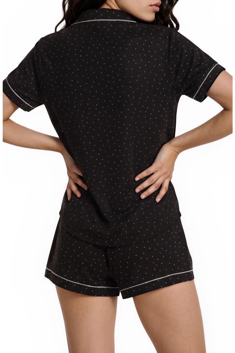 Gabriella Printed Short Pajamas, Alternate, color, BLACK