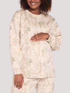 MOTHERHOOD MATERNITY Crew Neck Long Sleeve Side Zip Tunic