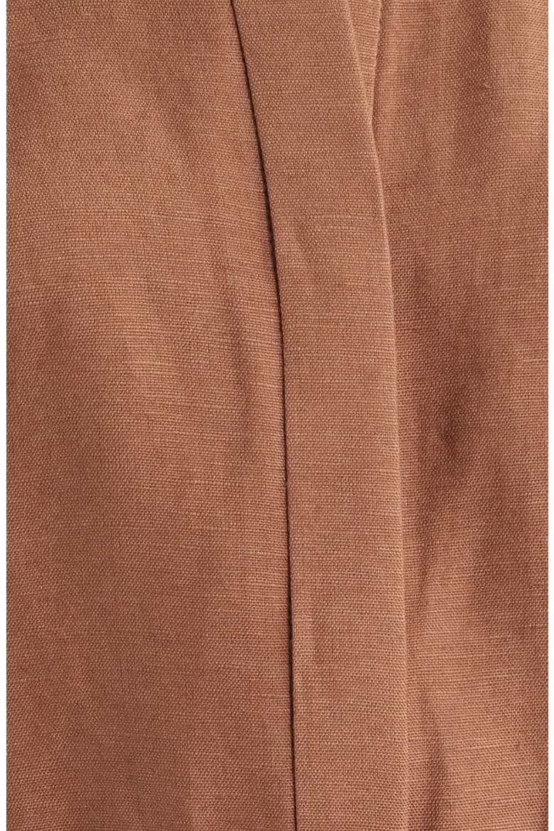 Tomi Linen Blend Maxi Shirtdress, Alternate, color, CACAO