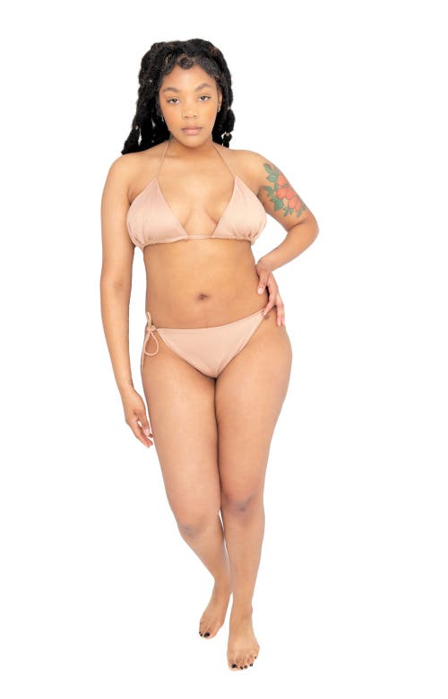 Dai Moda Frenchie Nude Two Piece Tri String Bikini