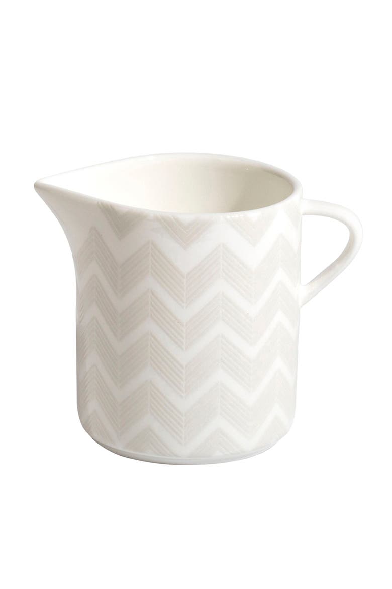 Creamer ZIG ZAG  White diam. 3.5", H 3.3", Main, color, White