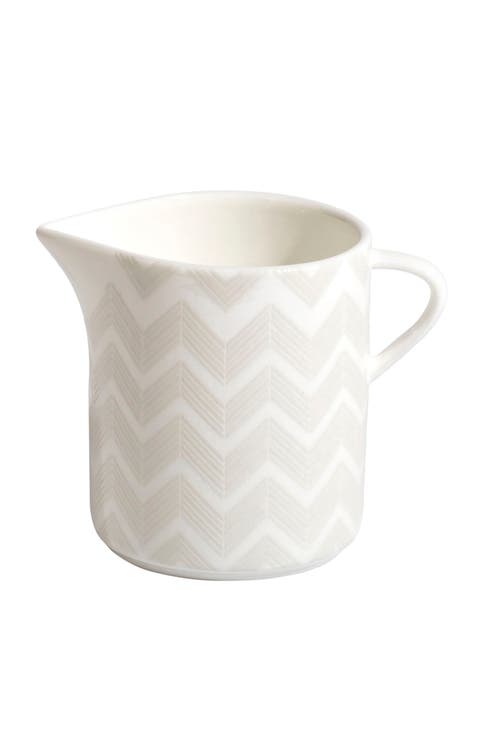 Creamer ZIG ZAG  White diam. 3.5", H 3.3"