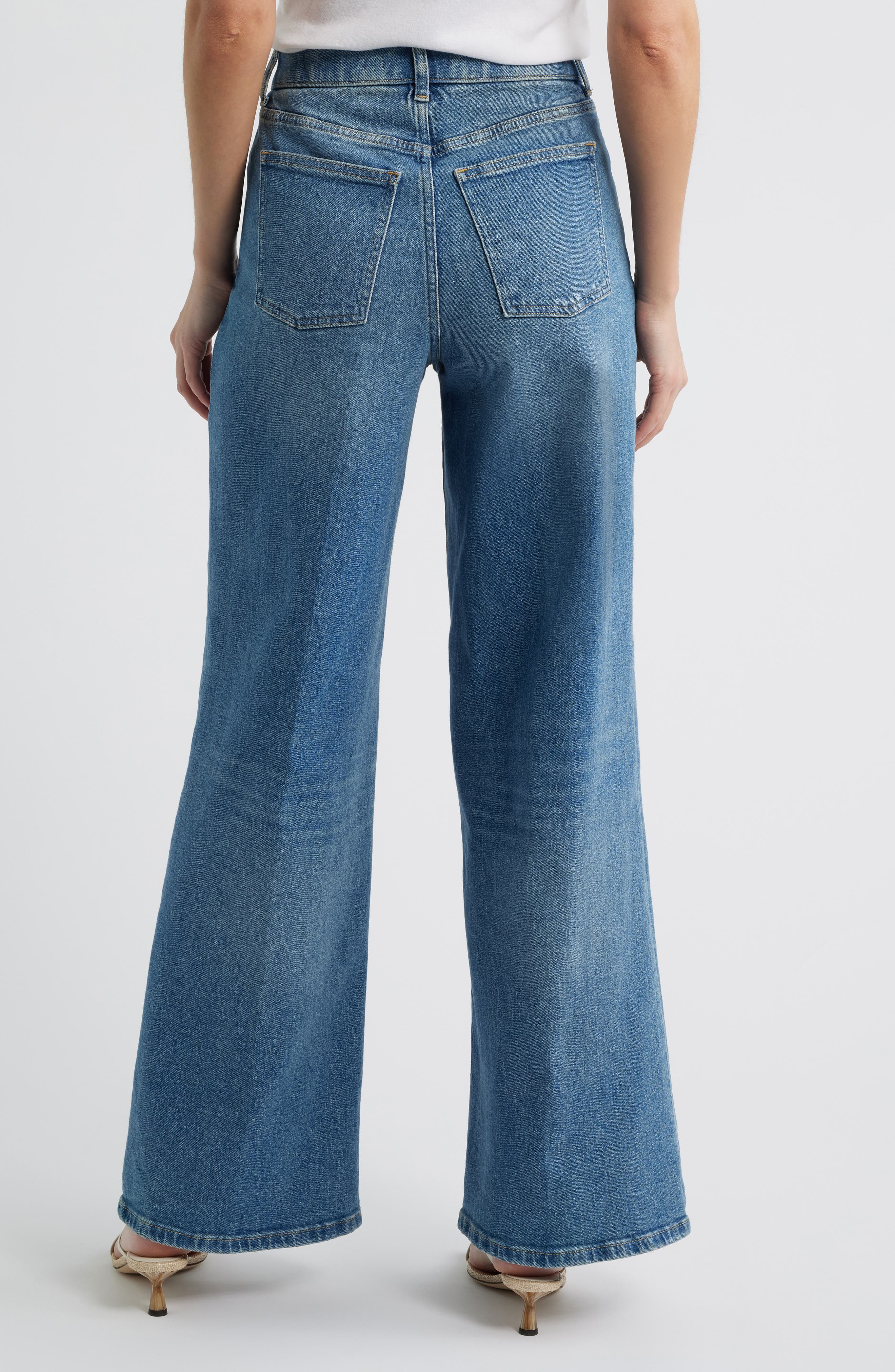 SPANX® SPANXshape™ Authentic 360 High Waist Wide Leg Jeans | Nordstrom
