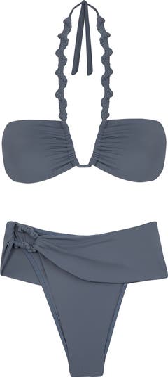 Holly Twisted Foldover Waist Bikini Bottoms