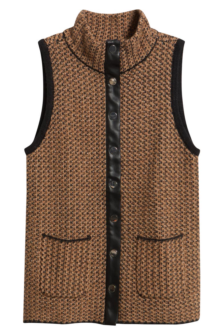 Metallic Bouclè Knit Vest, Alternate, color, VICUNA MULTI