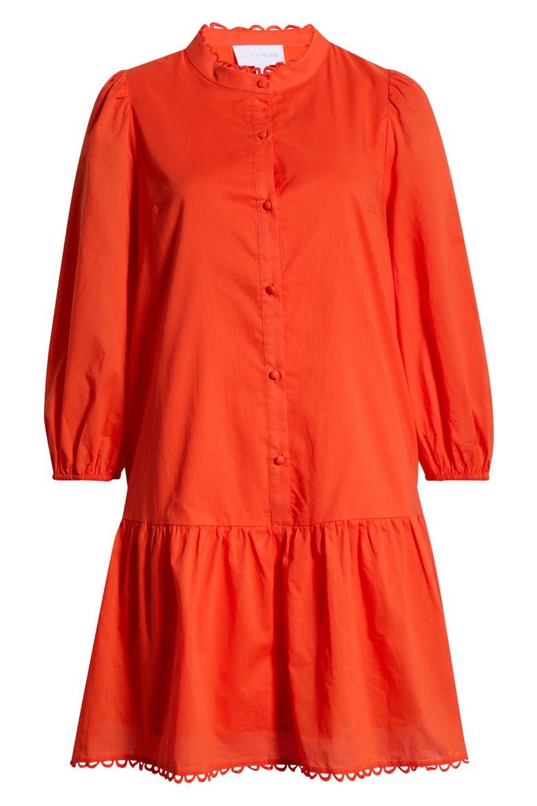 Yamila Drop Waist Minidress, Alternate, color, TOMATO