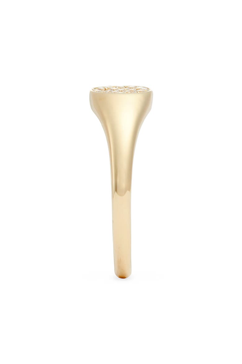 Kiera Classic Diamond Signet Ring (Nordstrom Exclusive), Alternate, color, DIAMOND/ YELLOW GOLD