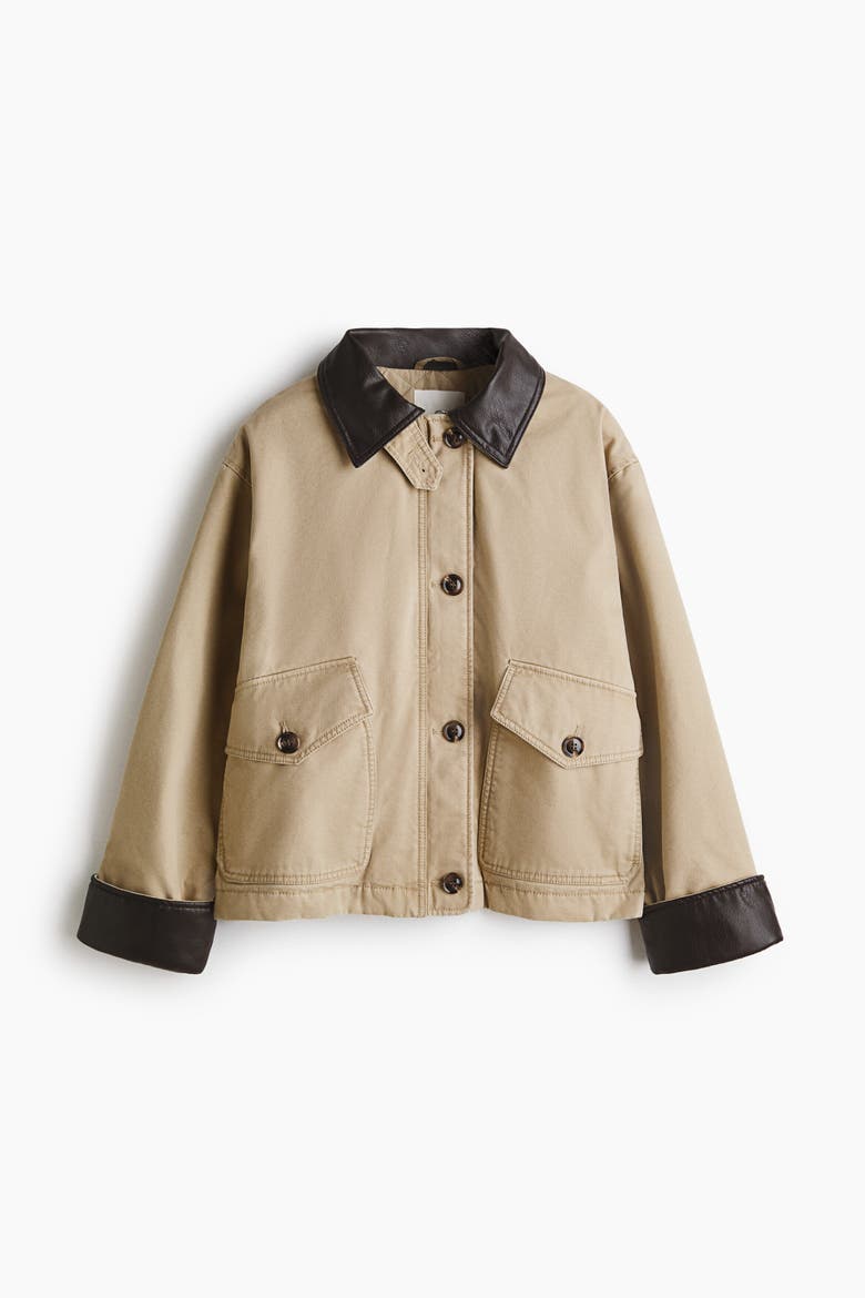 Padded Canvas Jacket, Alternate, color, Beige
