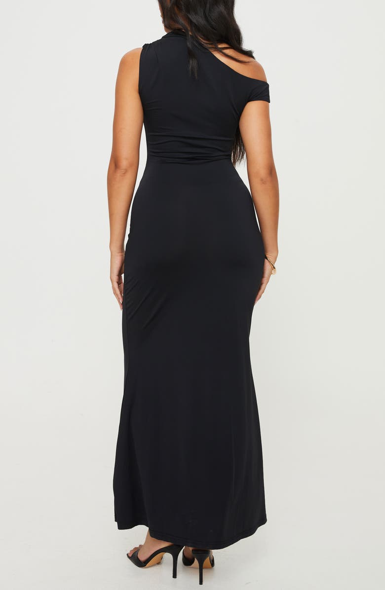 Princess Polly Beller One-Shoulder Maxi Dress, Alternate, color, Black