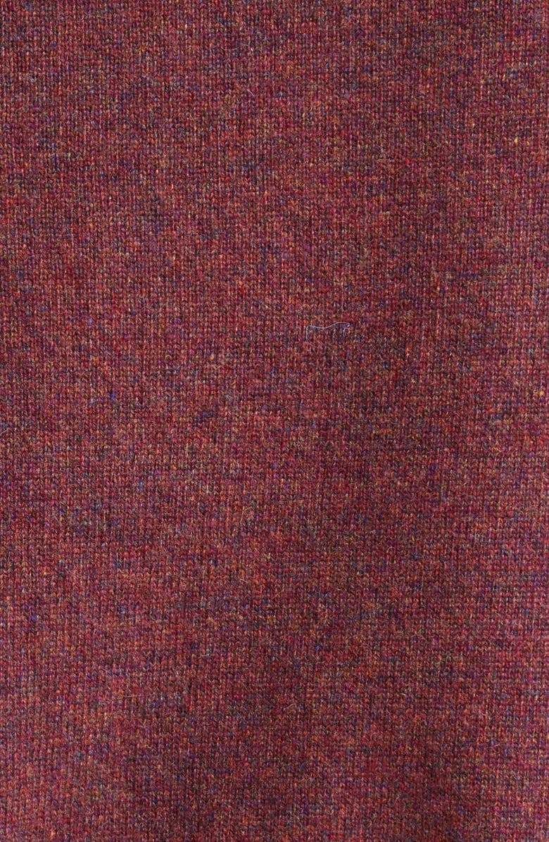 Johnstons of Elgin Classic Cashmere Short Sleeve Sweater, Alternate, color, Damson