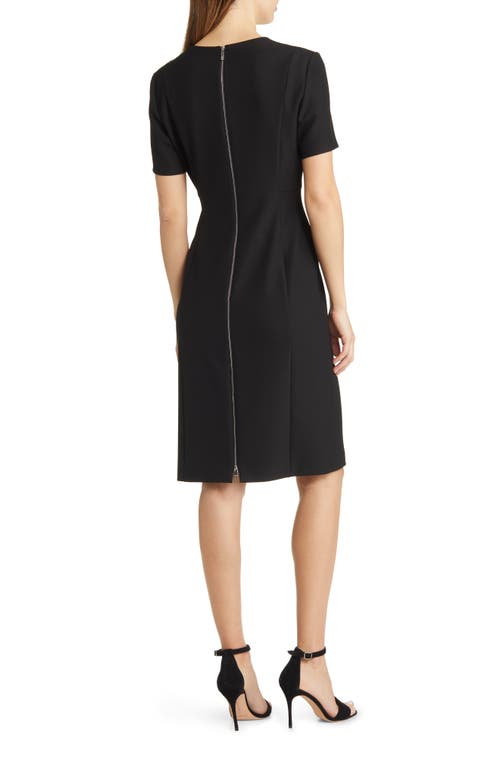Hugo Boss Boss Dijeta Mixed Media Dress In Black