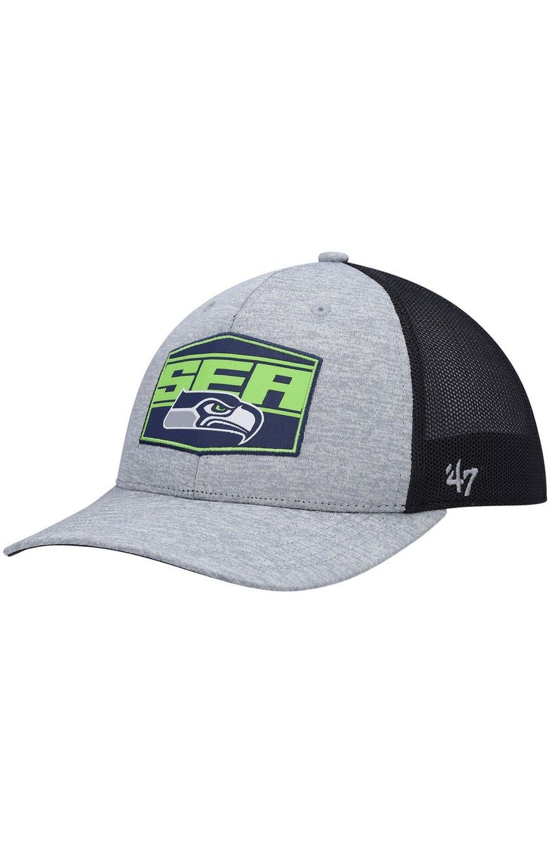 '47 Men's '47 Heathered Gray/College Navy Seattle Seahawks Motivator Flex Hat, Main, color, Heather Gray