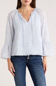 NORDSTROM RACK Tie Neck Long Sleeve Top