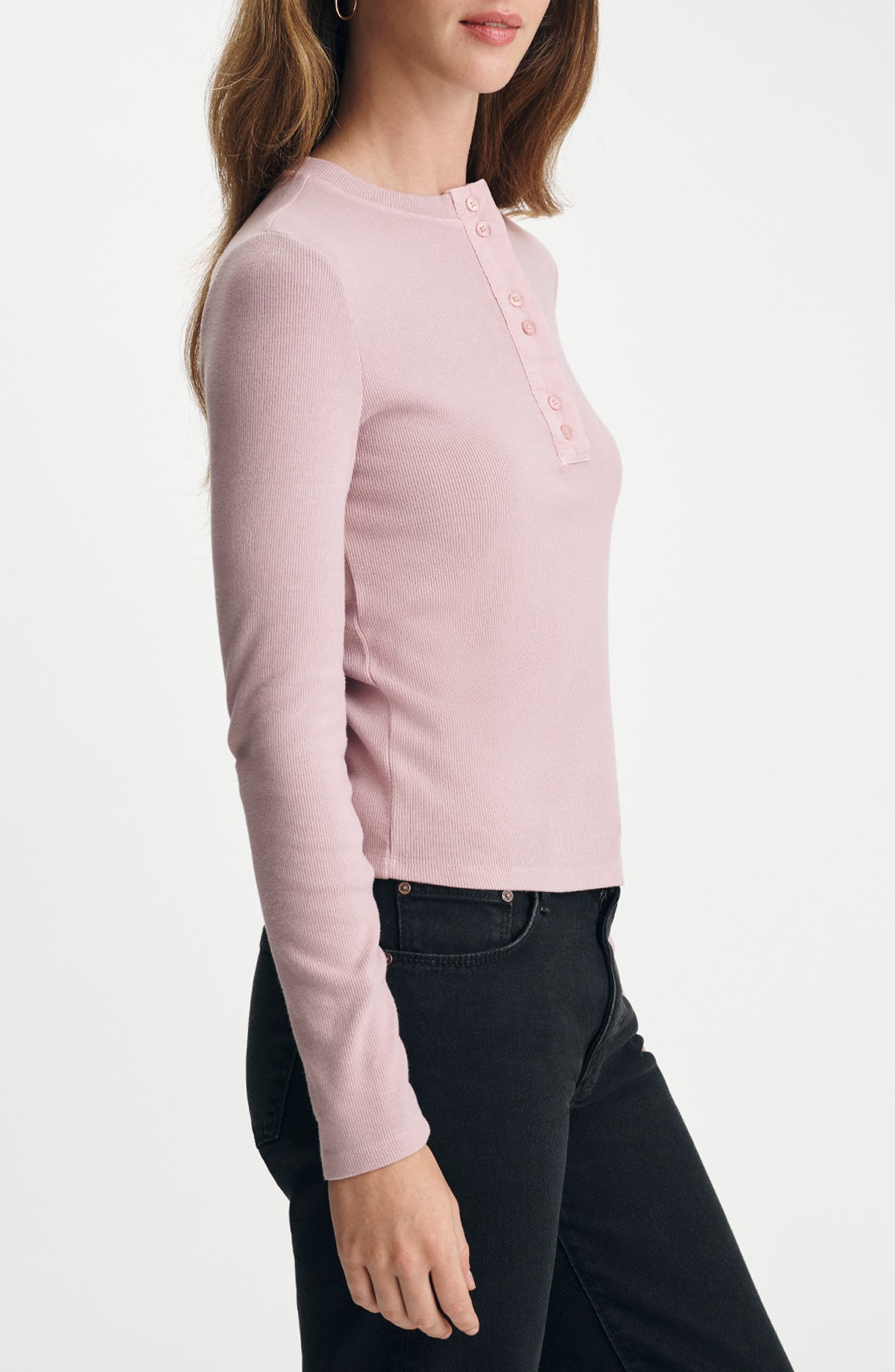 Mavi Jeans Rib Henley Top (Women) | Nordstrom