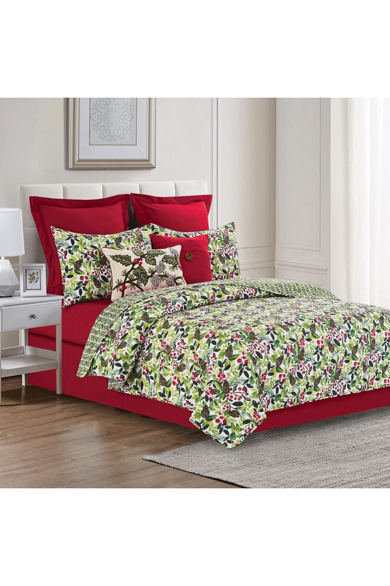 Tyson Pines Cotton Quilt Set - Reversible and Machine Washable, Main, color, Green