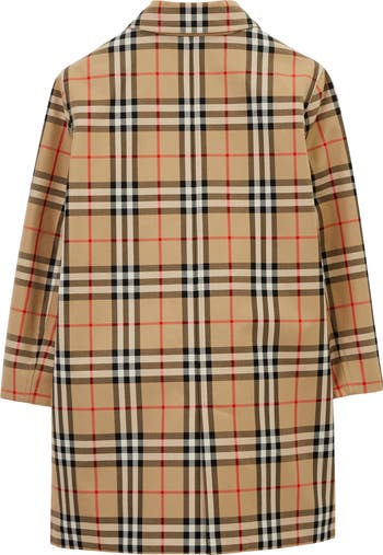 Burberry Reversible Check Gabardine Car Coat | Nordstrom
