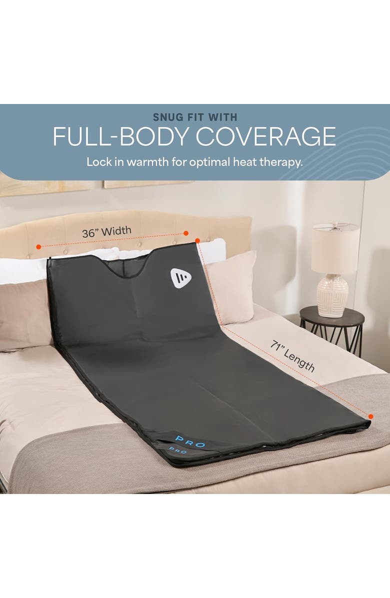 Lifepro RejuvaWrap Infrared Sauna Blanket for Detox & Relaxation Low EMF Carbon Fiber Heating 9Temp Levels, Alternate, color, With Jade Stones