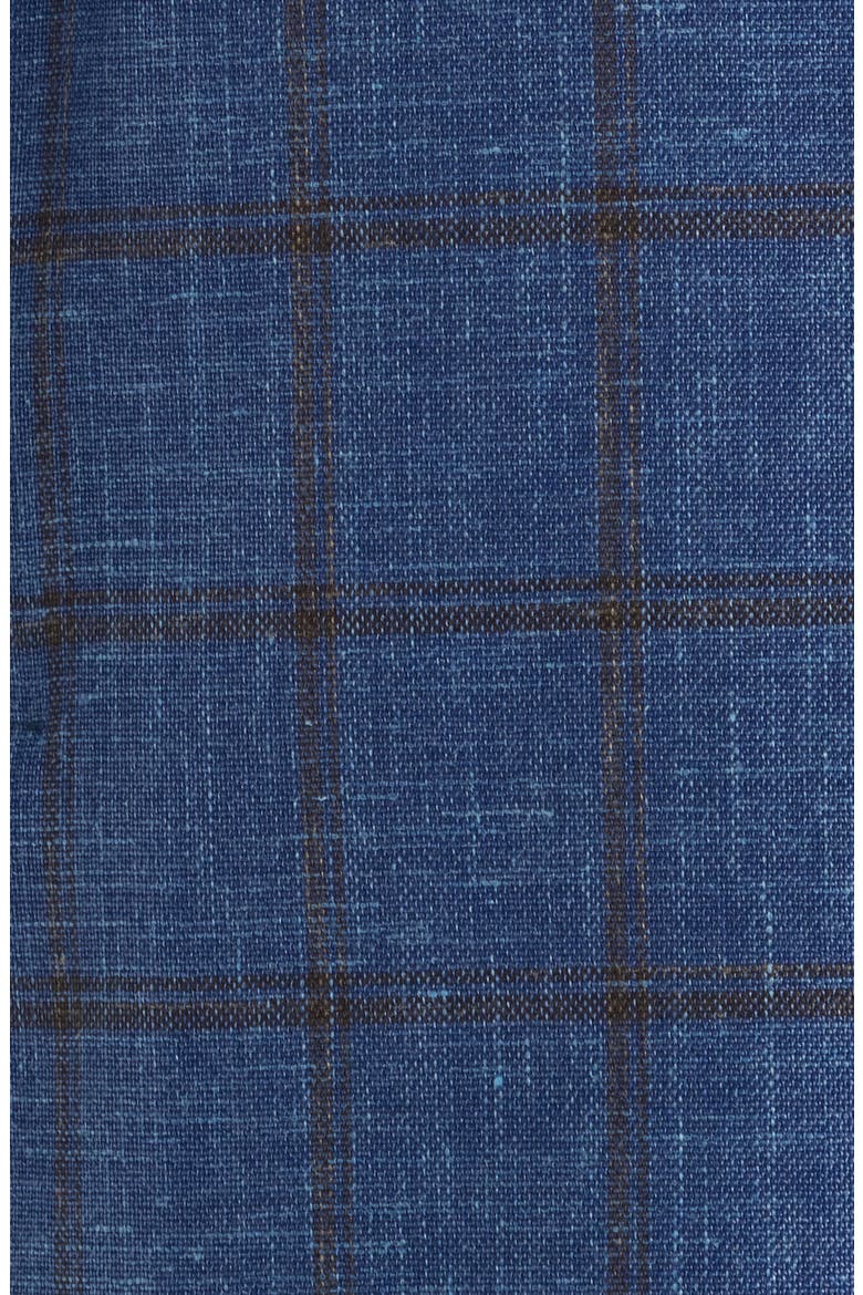 Hampton Blue Deco Plaid Wool & Silk Blend Sport Coat, Alternate, color, BLUE