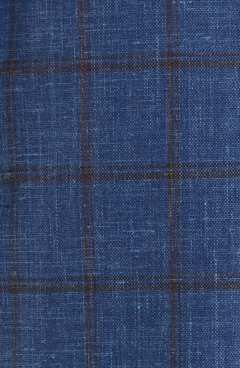 Jack Victor Hampton Blue Deco Plaid Wool & Silk Blend Sport Coat, Alternate, color,