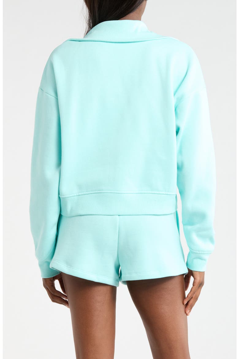 LuxeFleece Quarter Zip Sweatshirt, Alternate, color, LIMPET SHELL