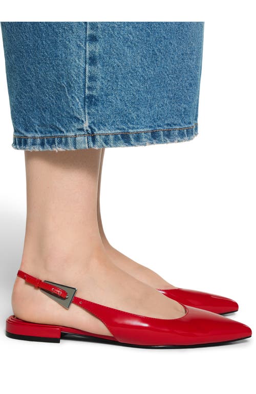 Aldo Kristell Pointed Toe Slingback Flat In Red