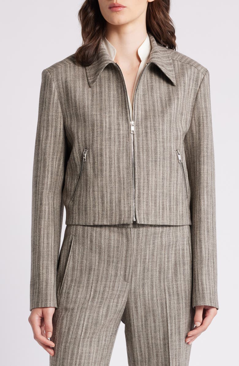 BOSS Jalerena Zip-Up Jacket, Alternate, color, Open Misc