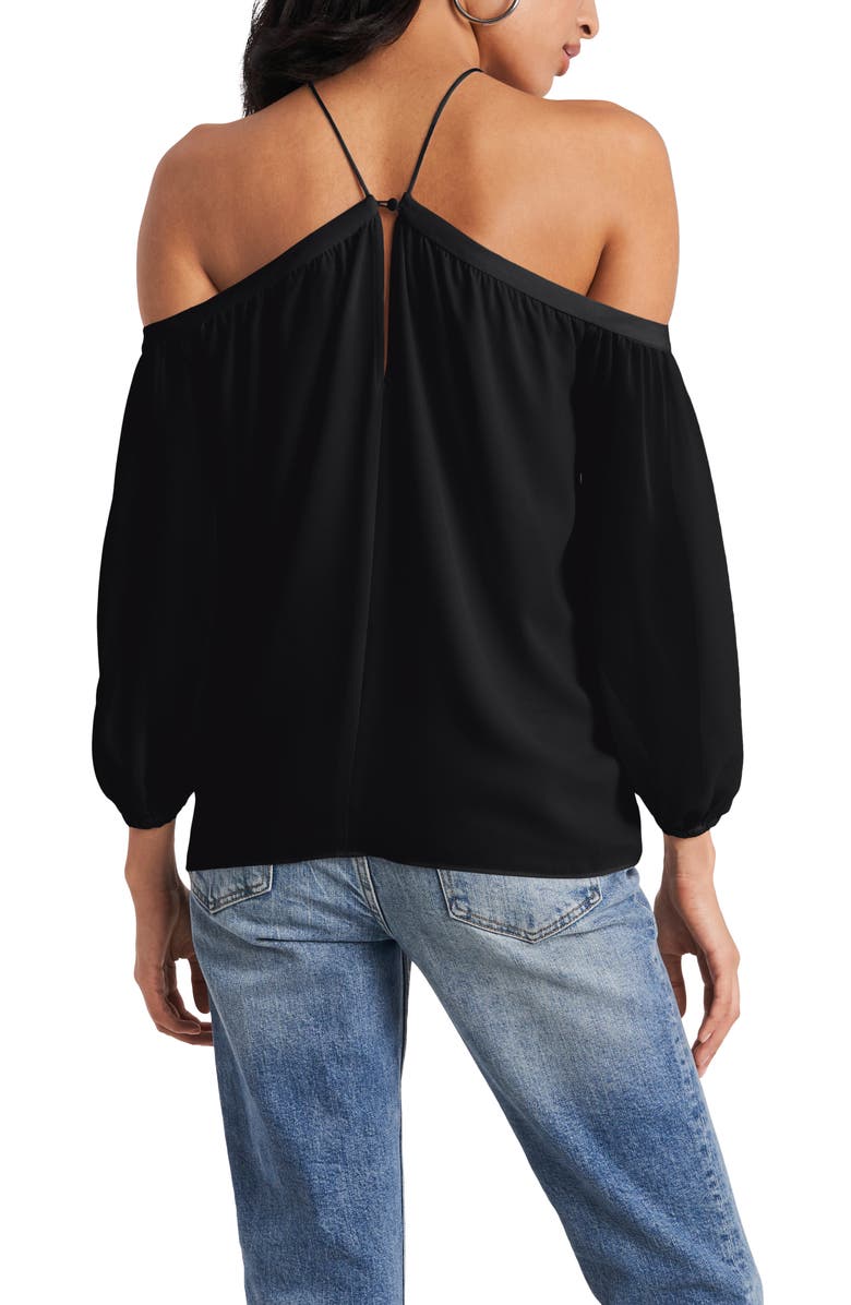 1.STATE Off the Shoulder Sheer Chiffon Blouse, Alternate, color,