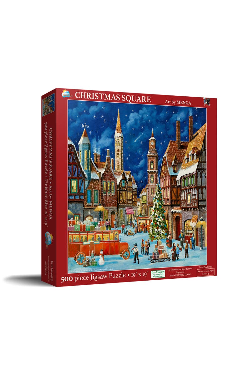 Christmas Square 500 piece Jigsaw Puzzle for Adults, Main, color, Multicolor
