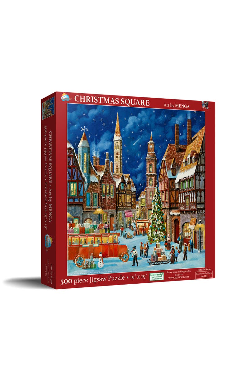Sunsout Christmas Square 500 piece Jigsaw Puzzle for Adults, Main, color, Multicolor