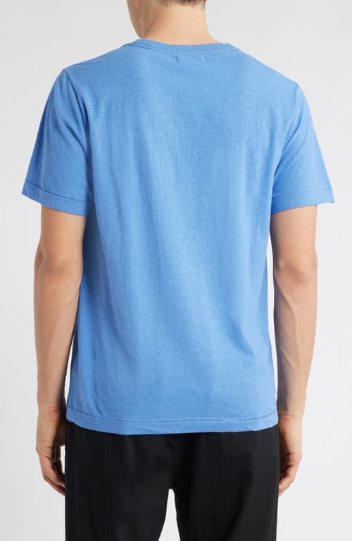 Shop Merz B Schwanen Organic Cotton & Hemp T-shirt In Faded Blue