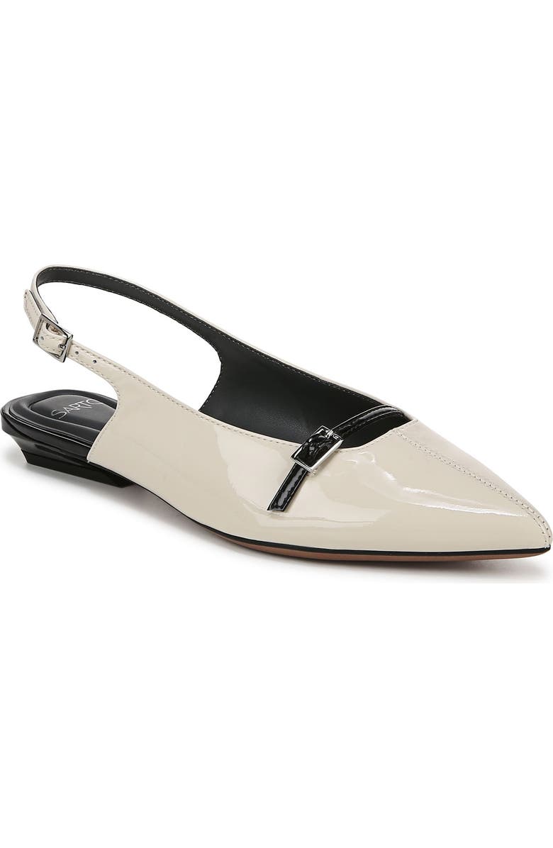 SARTO by Franco Sarto Emma Pointed Toe Slingback Flat, Main, color, White