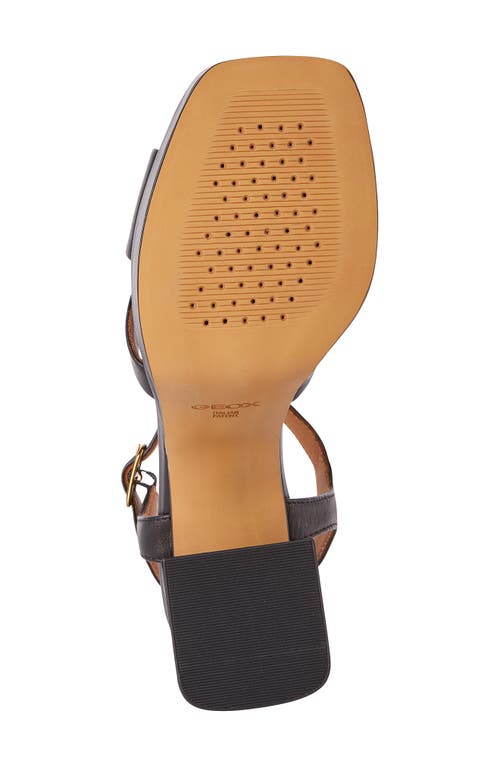 Geox Soledea Ankle Strap Platform Sandal In Black