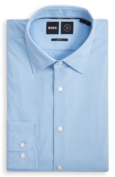 Hank Kent Slim Fit Performance Stretch Dress Shirt