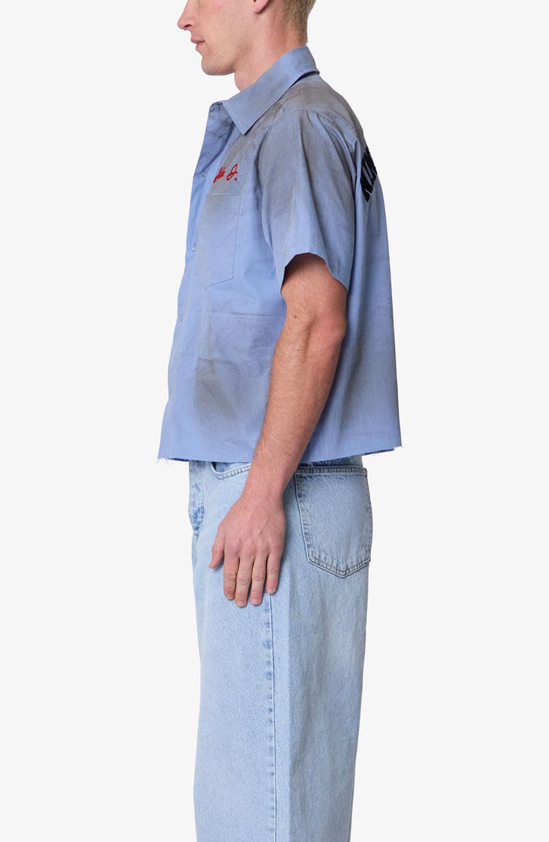 mnml Vintage Short Sleeve Button-Up Work Shirt, Alternate, color,