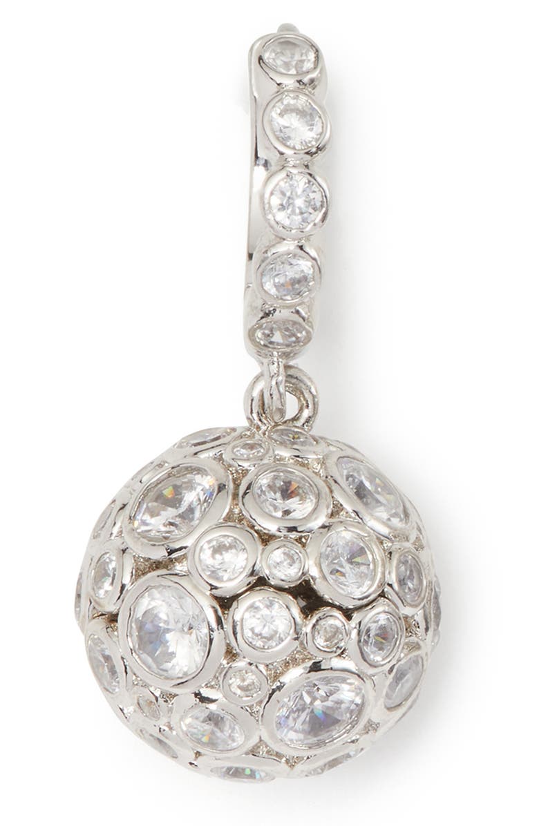 Kate Spade New York cubic zirconia sphere huggie hoop earrings, Alternate, color, 