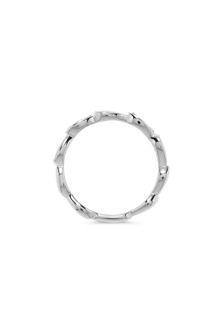 Serpent Scale Baguette Diamond Stack Ring in 14K White Gold, Alternate, color, 14K White Gold