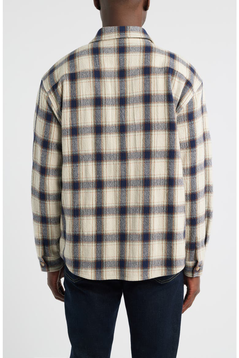 Plaid Overshirt, Alternate, color, CREAM/ NAVY PLAID