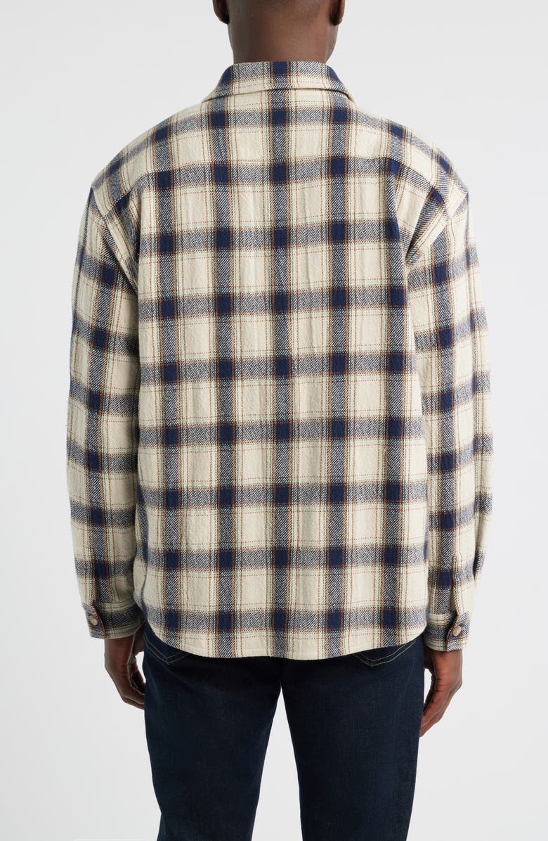 FRAME Plaid Overshirt, Alternate, color, Cream/ Navy Plaid