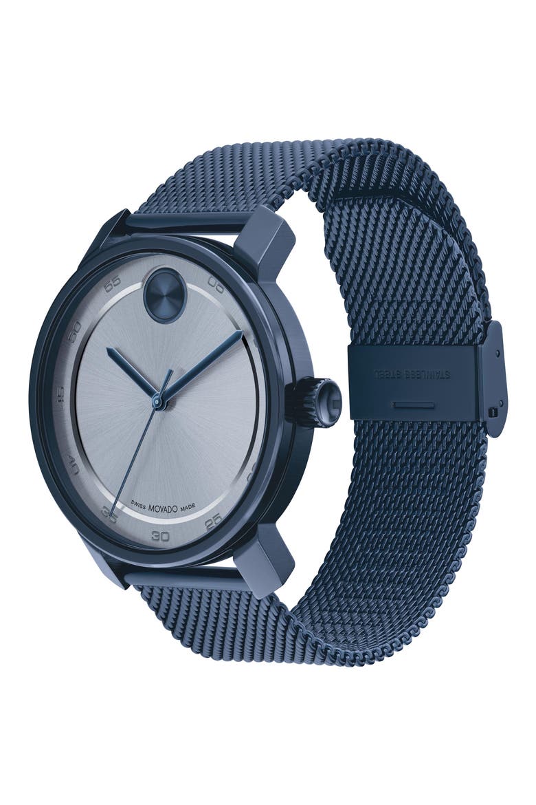 Bold Access Mesh Strap Watch, 41mm, Alternate, color, GREY/ BLUE