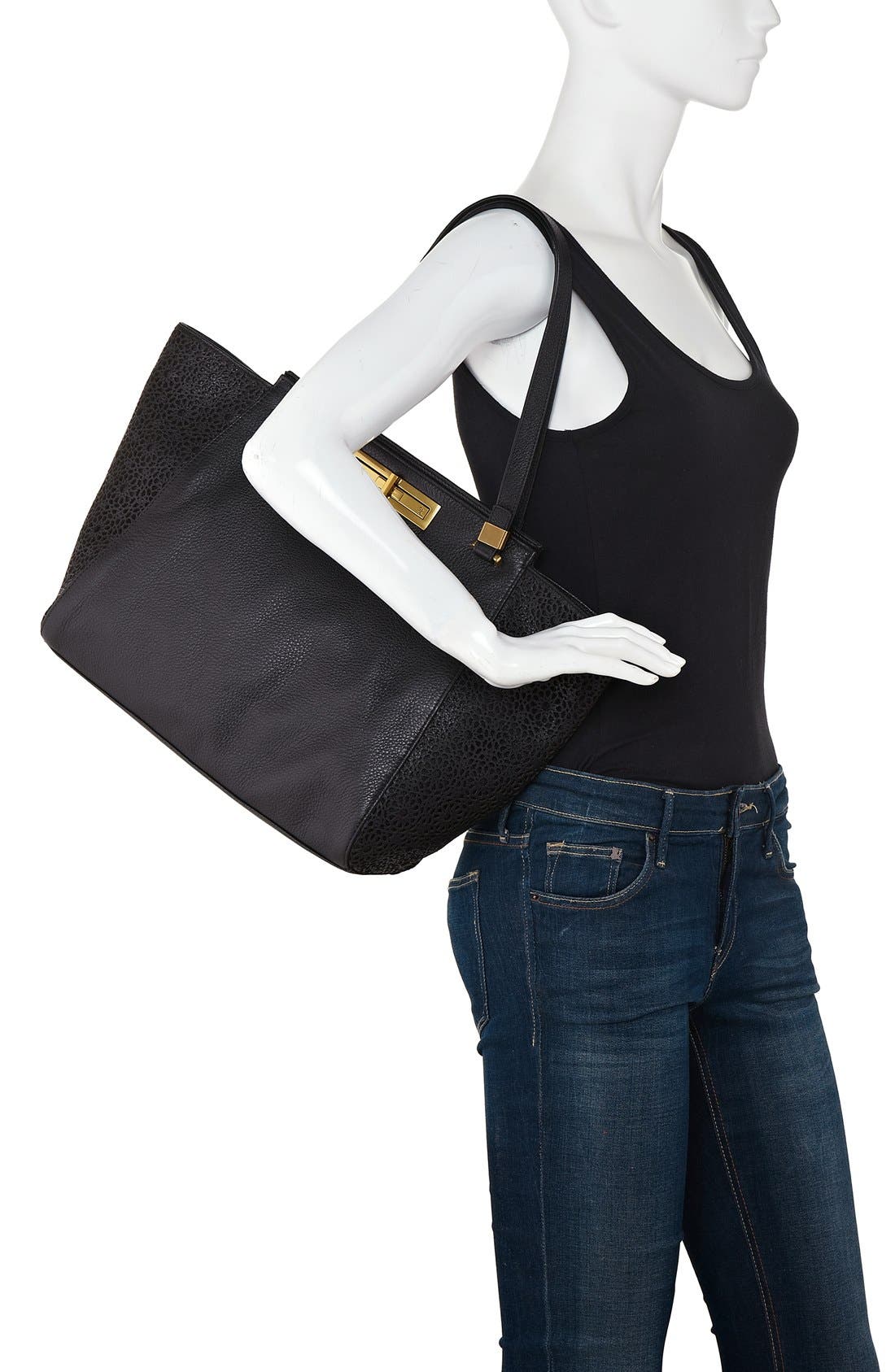 Elliott Lucca 'Daphne - Moroccan' Leather Tote, Alternate, color, 