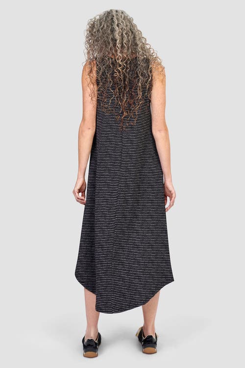 ALEMBIKA ALEMBIKA STRIPED SLEEVELESS MAXI WITH DRAPED POCKET