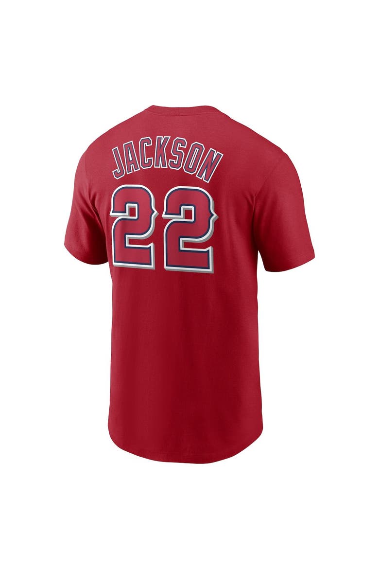 Men's Nike Bo Jackson Red California Angels Cooperstown Collection Name & Number T-Shirt, Alternate, color, Red